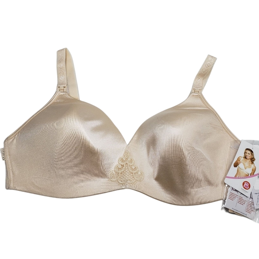 New Bravado NURSING Bra Women's 36D/E With Extenders Conversion Kit Cream Nude